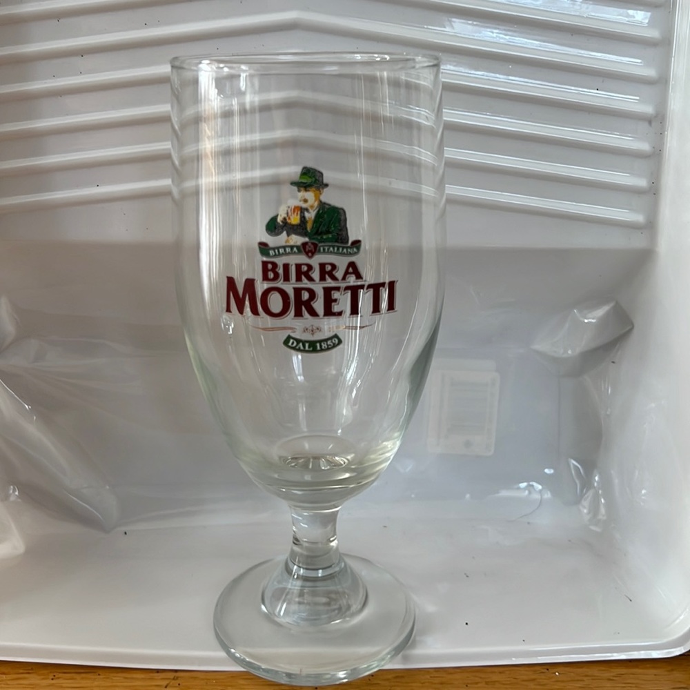 Collectible Birra Moretti beer glass